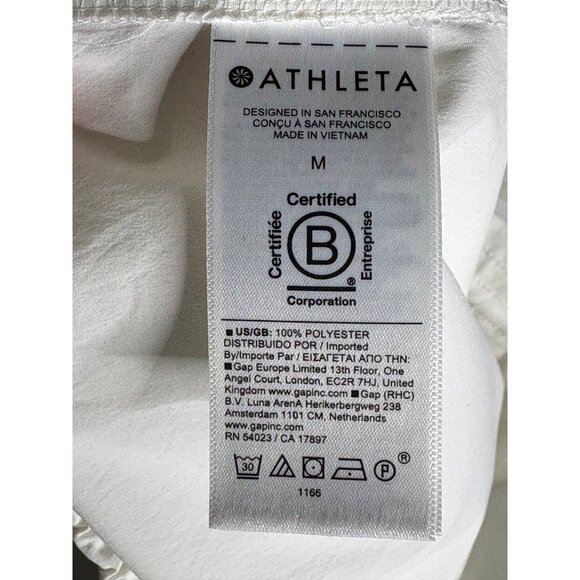 NWT Athleta Drift Mid Rise Poplin White Wide Leg Pant-sz Medium - Picture 11 of 12